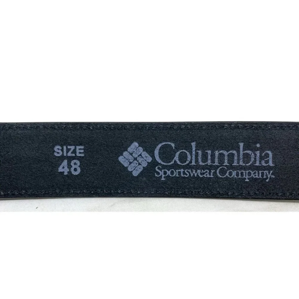 Columbia Sportswear Company Black Solid Logo Outdoor Workwear Career Belt Sz 48‎